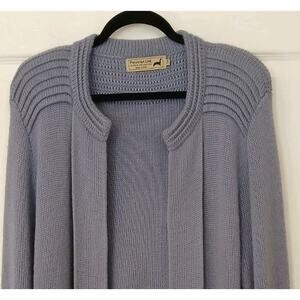 Peruvian Link Alpaca Collection Open Front Cardigan Pockets Knit Shawl One Size